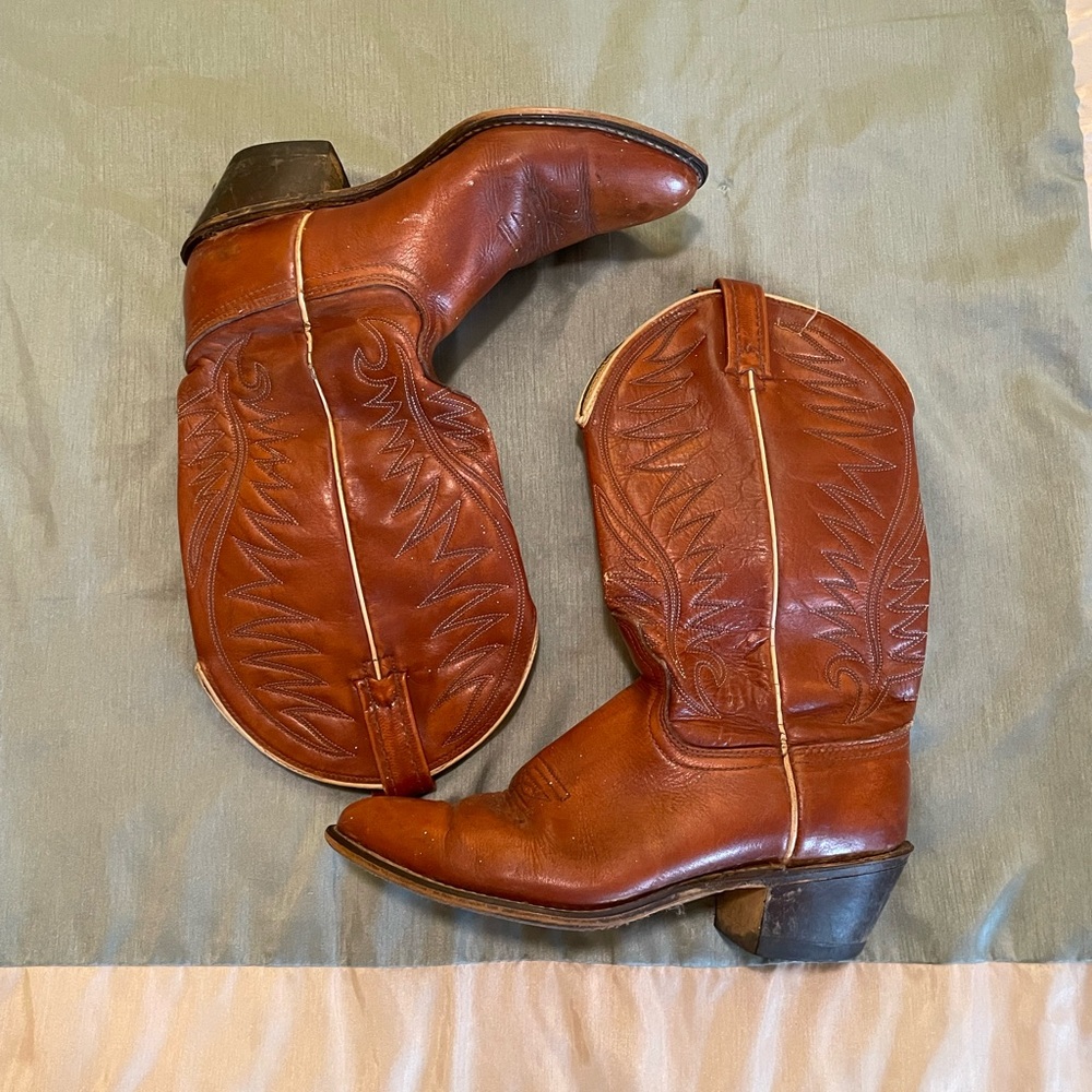 ACME Brown Heeled Cowboy Boots